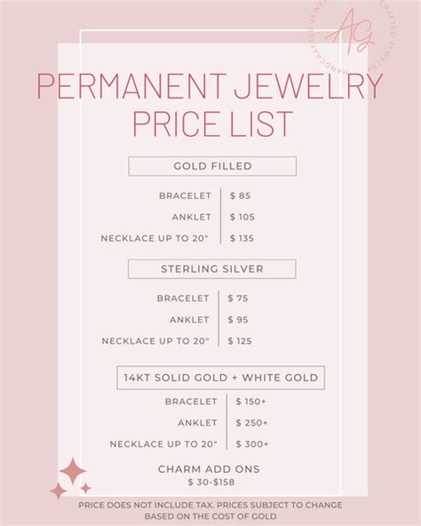 how much is permanent lo ve - Permanent Jewelry Guide That Include.